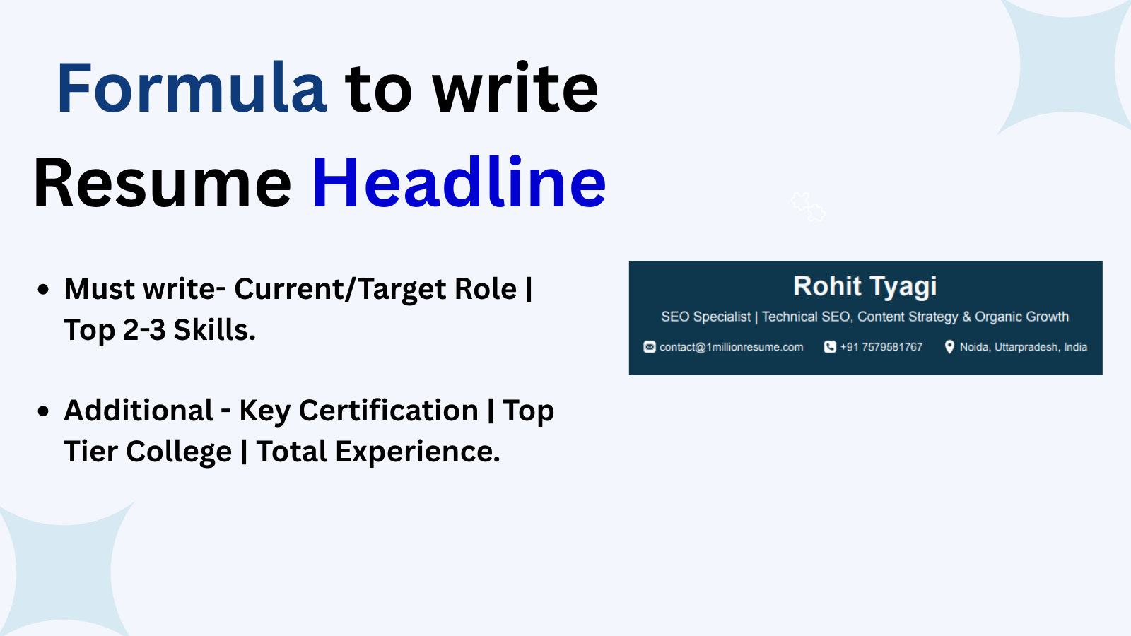 This image is showing Resume Headline Blog featured image.
