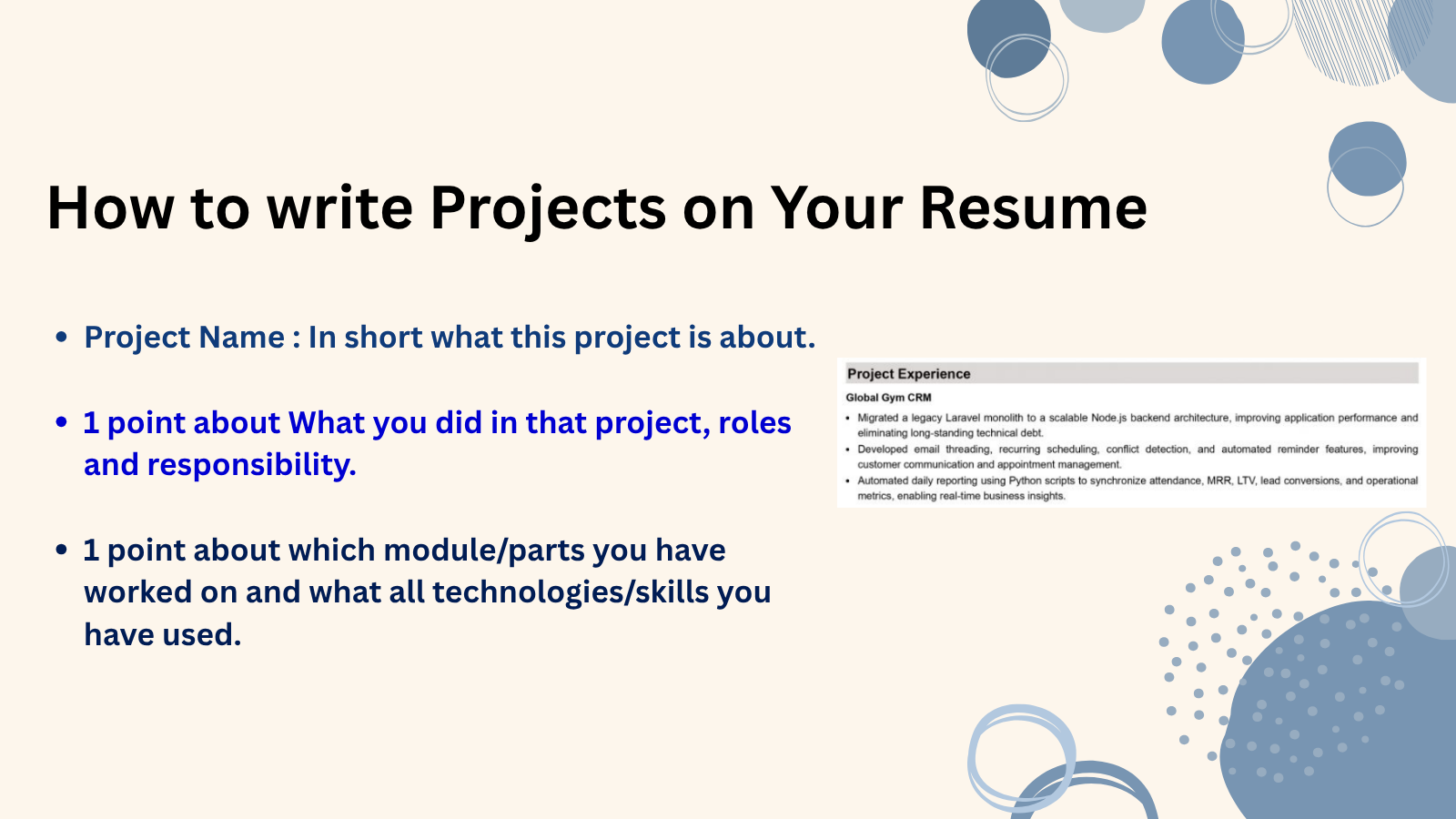 This image is showing Resume Projects Section guide blog featured image