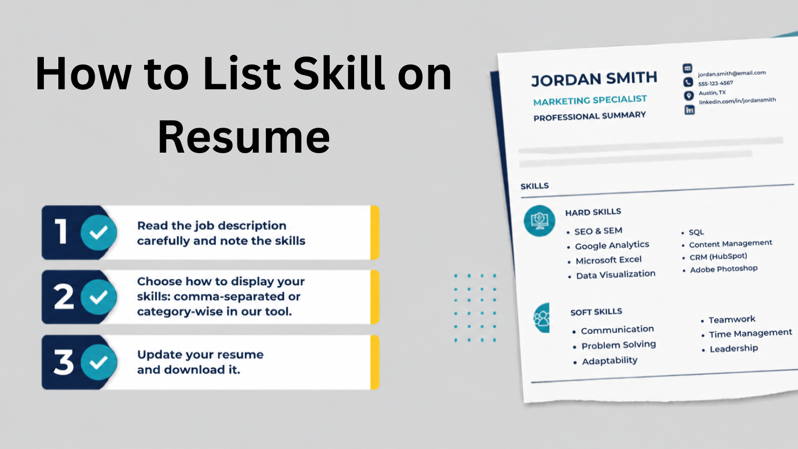 This image is showing Resume Skill Section Guide Blog featured image.
